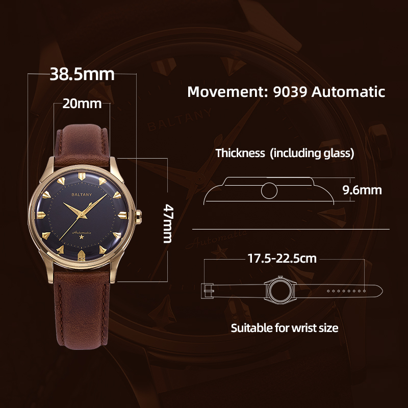 Baltany Men Automatic Watch 38 - Omega Watch Constellation recension och pris