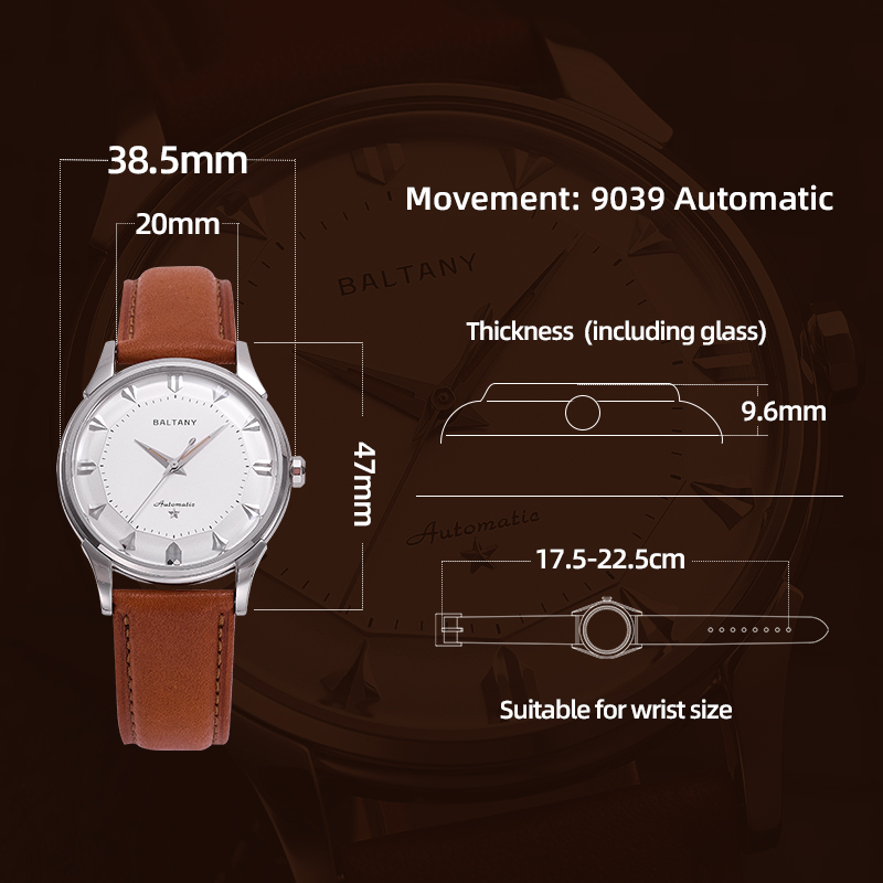 Baltany Men Automatic Watch 38 - Omega Watch Constellation recension och pris